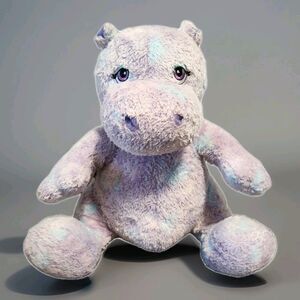 Build A Bear Purple Blue Tye Dye Plush Hippo 12" Stuffed Animal Hippopotamus